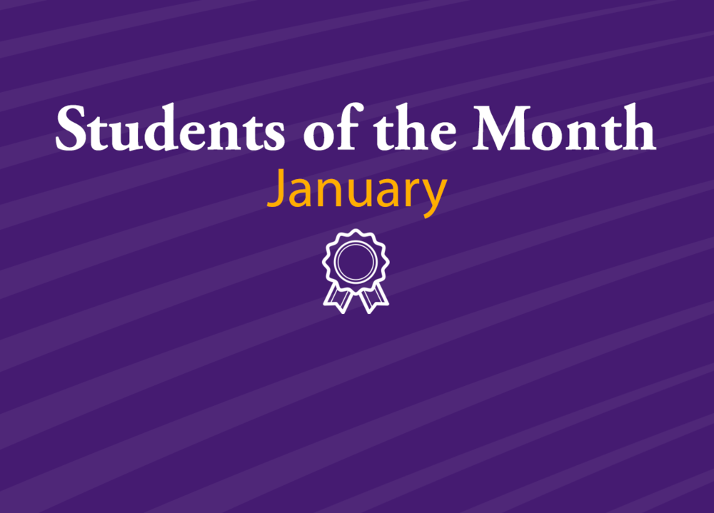 graphic for students of the month