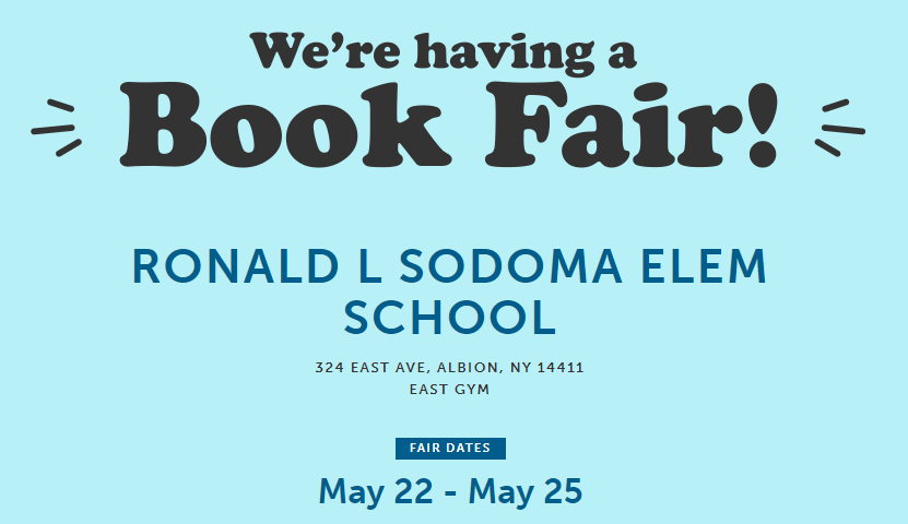 elementary book fair may 22 to may 25