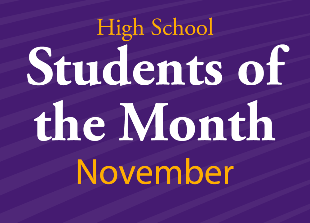 HS November Students of the Month