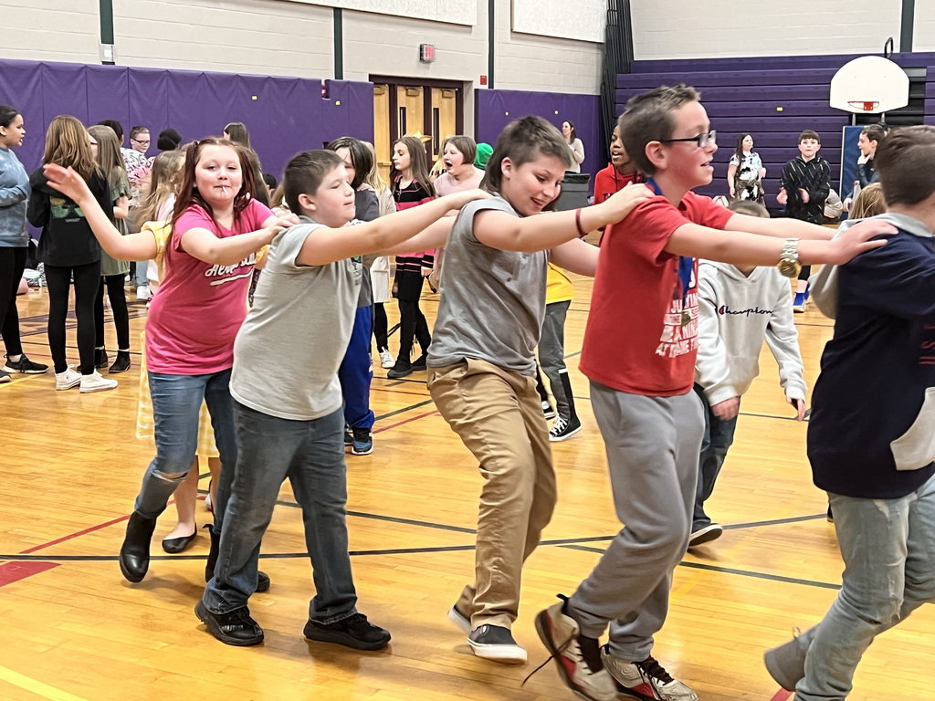 students take part in a Congo line