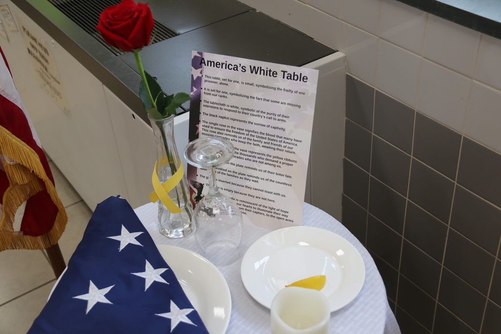 a table set up as America's white table