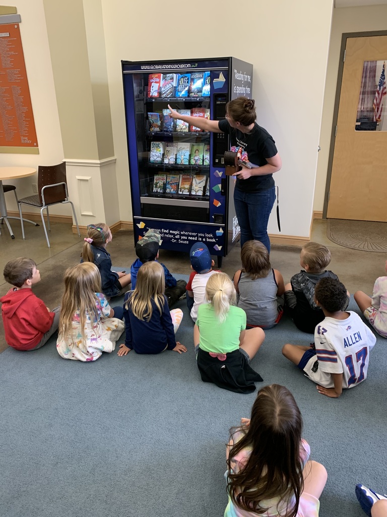 Librarian Elizabeth explains the book vending machine