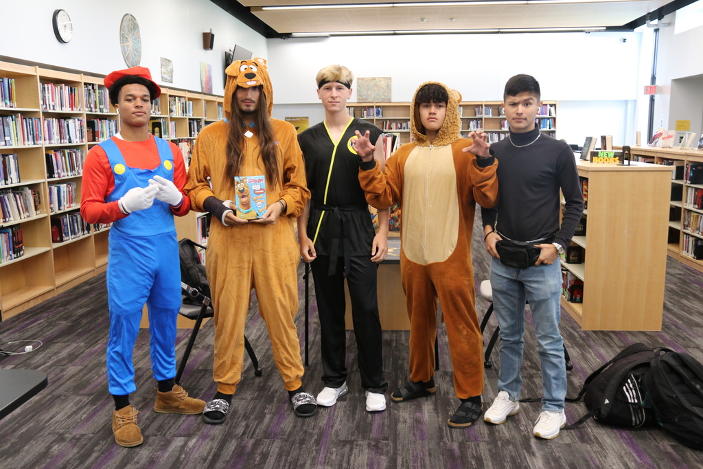 students dressed up as different characters
