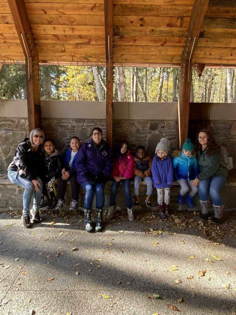 students at the nature center
