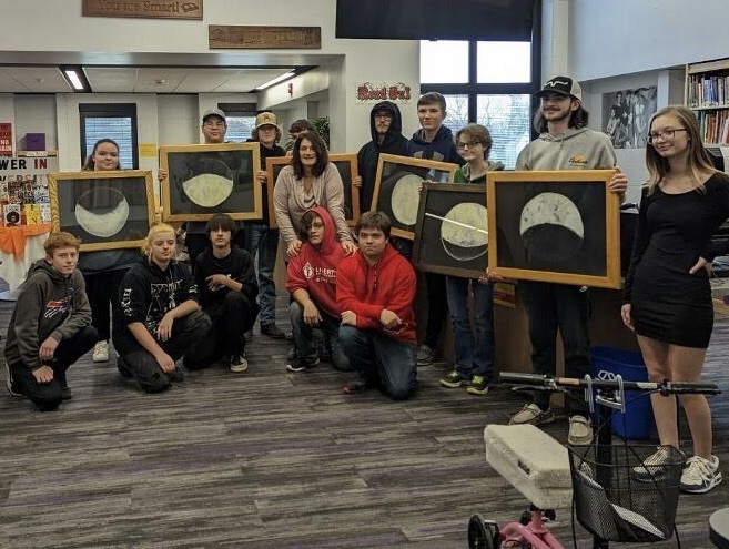 students show off artwork in new frames