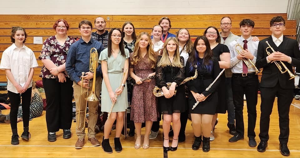 jr high band all-county students and teachers
