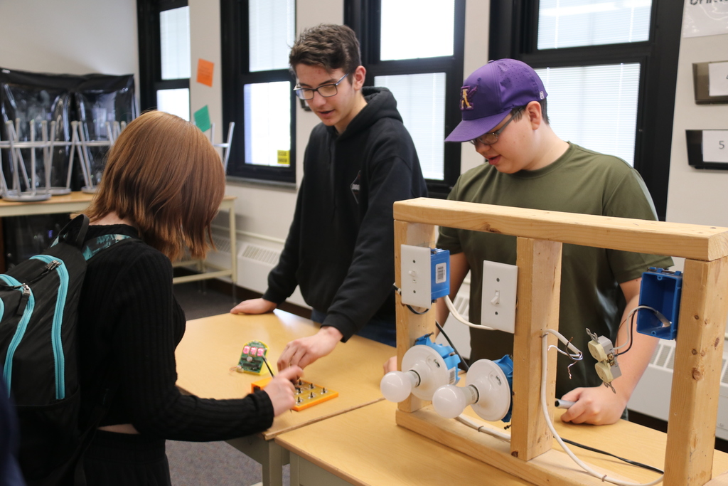 students show off their electrical education