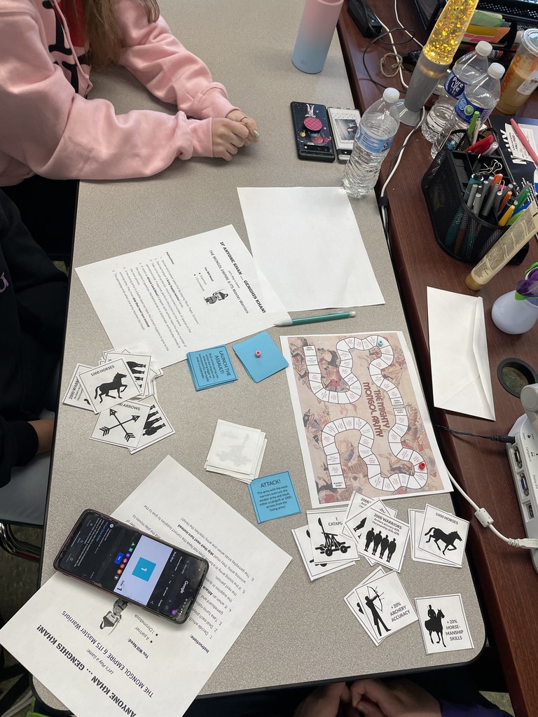 the board game on a table
